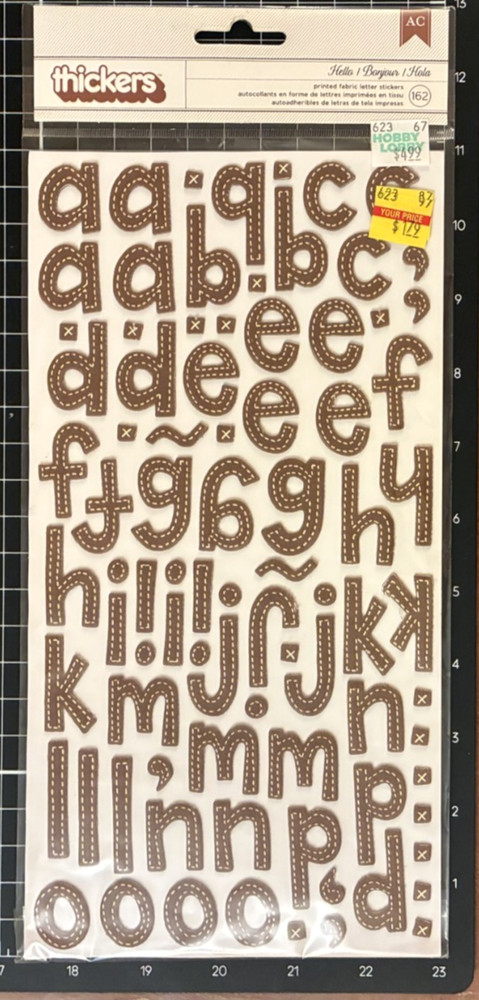 American Crafts Thickers Letter Stickers BROWN COPPER Variety Foil, Glitter Foam