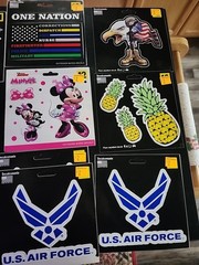 New Sticker Lot of 23 Sheets Skulls, Disney, Love, Air Force, 1980’s Etc..New!