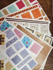 Creative Memories SEWING Cozy Quilt BUTTONS Stickers LOT