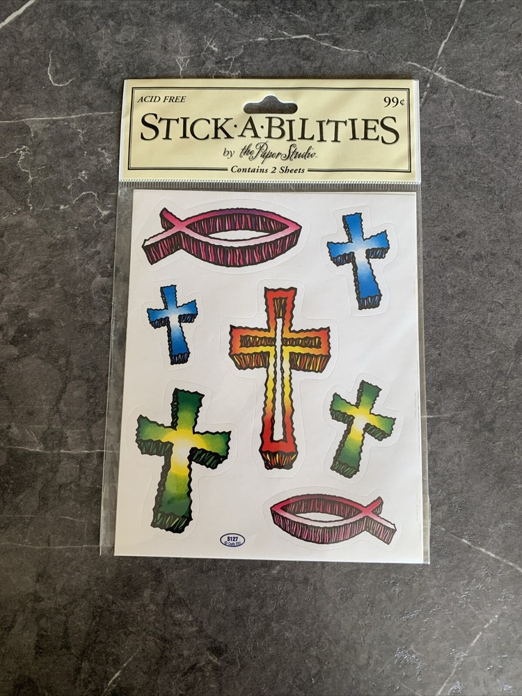 The Paper Studio Stickabilities RELIGIOUS Themed Stickers~NOS 2003