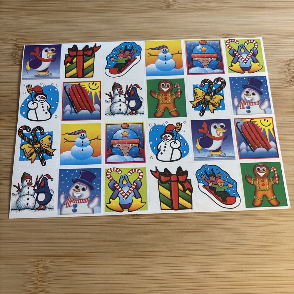 Highlights Stickers Christmas Winter Snowman Penguin Snow Presents Gingerbread