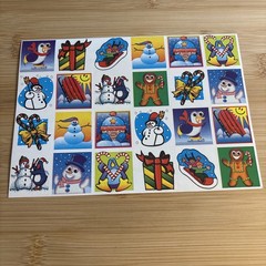 Highlights Stickers Christmas Winter Snowman Penguin Snow Presents Gingerbread
