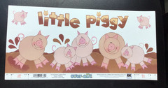 HUGE EK Success Overalls SCRAPBOOK Borders 12 x 5″ LITTLE PIGGY