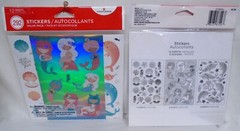 American Greetings Stickers Value Pack Mermaids Sea shells Fish 12 Shts 292 Pcs