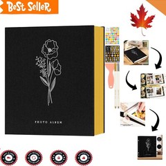 Extra Large Self-Adhesive Photo Album – Easy Magnetic Pages – 80 Pages, Black