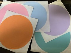 5 SHEETS MULTI-COLOR CIRCLES – 5” CIRCLES – 5 COLORS – 5” CIRCUMFERENCE CIRCLES