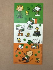 Peanuts Snoopy St Patricks Day Sticker Sheet Character Friends Charles Schulz