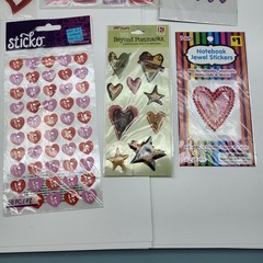 Scrapbook sticker stickers lot Heart Hearts Love Valentines Day