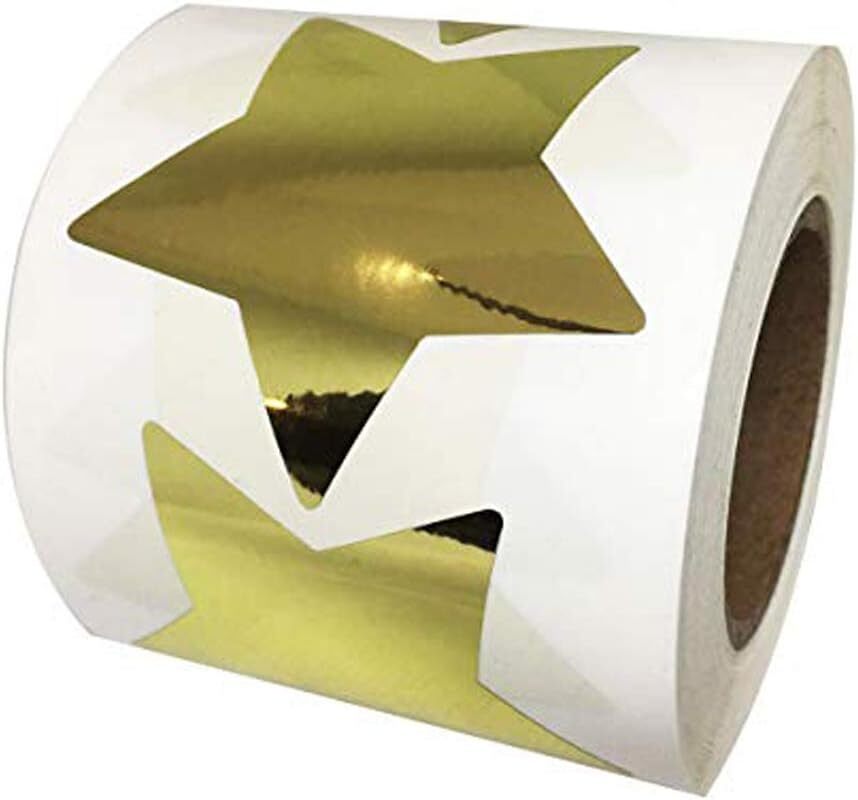 Foil Gold Star Stickers, 2 Inch Glitter Metallic Stars Self Adhesive Labels – Sh