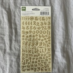 Making Memories Creative Letters Stickers 93 Diva Shimmer Alpha Gold 32476