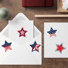 500 Pcs 4Th of July Stickers, 1.5 Inch Patriotic Stickers, American Flag