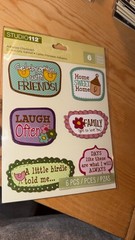 Studio 112- A Little Birdie Told Me Love Laugh Family Friends 3D Stickers