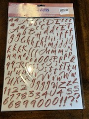 NEW Lot Of 11 Sticker Letters & Numbers For Paper Crafting