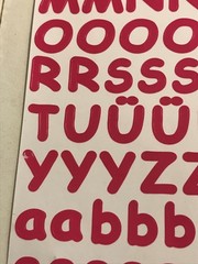 CREATIVE MEMORIES LARGE ABC/123 ALPHABET LETTERS; RED ~ 1ST LISTING