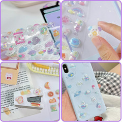 3D Puffy Stickers, 10 Sheets 500+ PCS Mini Kawaii Resin Decorative Stickers for