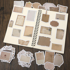 80 Pcs Vintage Scrapbook Paper Stickers, Retro Label Stickers for Scrapbooking,