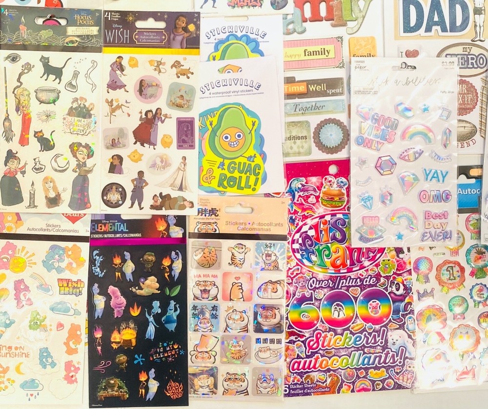 979 Stickers Butterfly Seal Life Rainbow Stars Happy Face Flower Mix Themes