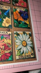 Vintage Hallmark Stickers Flowers Seed Packets 1 Sheet