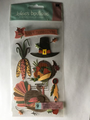 RARE Jolee’s Botique Pilgrim Party Thanksgiving holiday Scrapbooking Stickers