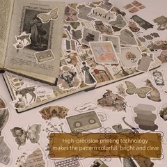 Aesthetic Vinyl Stickers – 200 Pcs Vintage Design for Water Bottle & Laptop