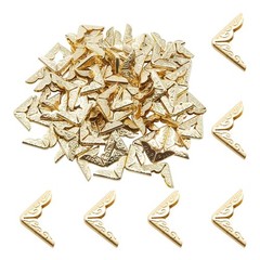 100 Pcs 15mm Gold Metal Book Corner Protectors Vintage Photo Corner Protector