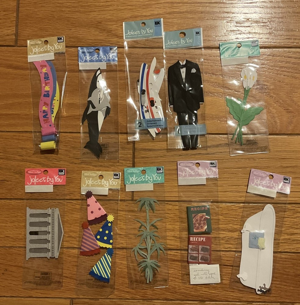 Jolee’s By You Scrapbooking Stickers Lot of 10 +EK Success NRFP