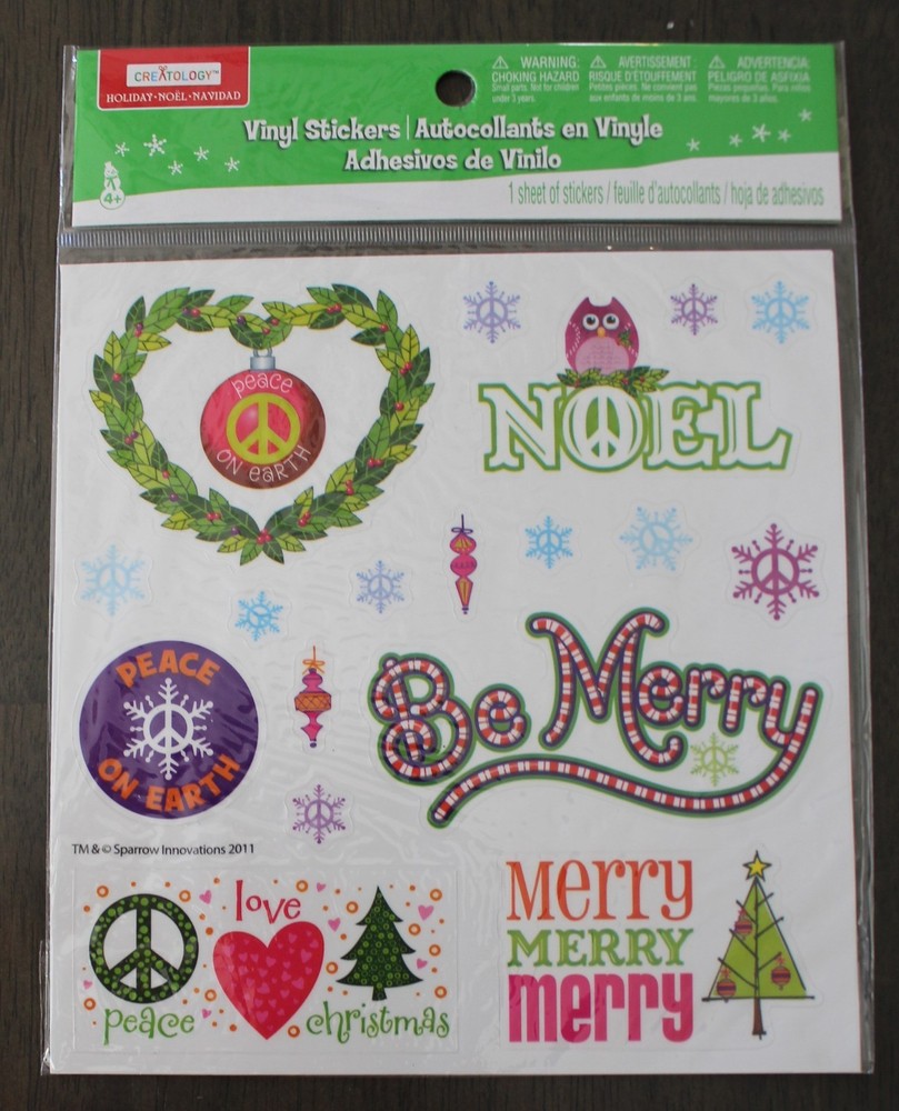 New scrapbook stickers Christmas Creatology NOEL Be Merry Peace on Earth Love
