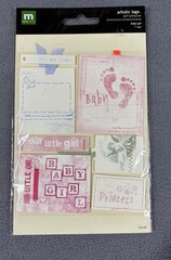 Lot of Baby Girl Scrapbook Stickers Butterfly Flowers Sayings Mixed Brands