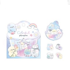 Crux Kawaii Sticker Flakes SET OF 3, Stationery Mini Decals Cats Birds Unicorn