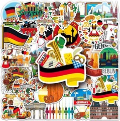 50 PCS Germany Travel World Stickers City Landmark Vacation Waterproof Vinyl