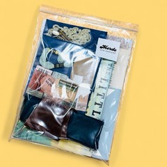 Merde Junk Journal Kit Coastal Vintage Ephemera Bundle 3/4 lb Leather Silk NEW