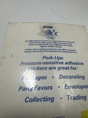 Olympic PERK-UPS Stickers GYMNASTIC EVENTS NIP 1984 Vtg 3 Sheets USA EAGLE LA !