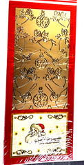 Christmas Angels Gold Foil Peel Off Stickers 4×9.5 Holiday Card Making Scrapbook