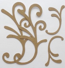 {4} FLOURiSH Set – Decorative Accents Bare Chipboard Die Cuts