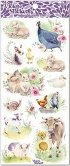 Violette Stickers – Baby Farm Animals – 2 Spring Sticker Sheets – Stationery