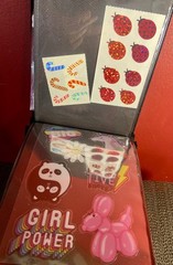 Sticker Sheets Album Lot Of 14 No Doubles Full Sheet Variety Some Rare Hard Case