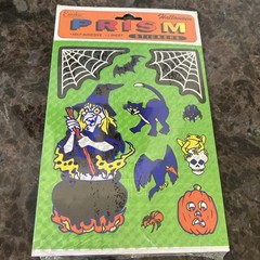 Eureka «Halloween Prism Stickers» Witch One Sheet Vintage 1980s New In Package