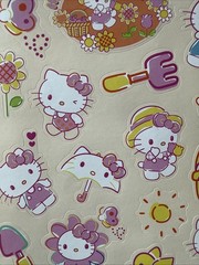 KINDNESS COUNTS HELLO KITTY Stickers(22pcs)Sanrio•Gardening •Sunshine•Flowers.