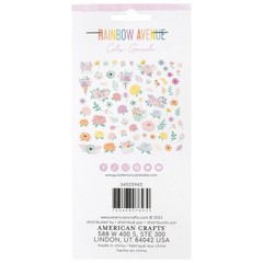 American Crafts RAINBOW AVENUE FLORALS (75pc) EPHEMERA DIE CUTS scrapbooking