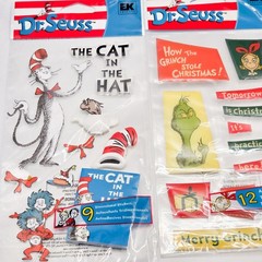 Dr Seuss EK Success Stickers Grinch Cat Hat Green Eggs Jolee’s Boutique 5 Packs