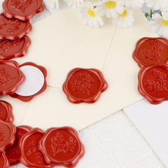 20Pcs Leaf Wax Seal Stickers, Envelope Self Adhesive for Wedding Party Birthday