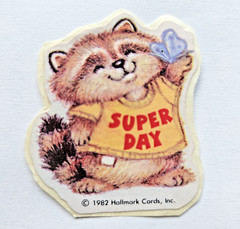 Vtg Hallmark Shirt Tales Sticker Lot of 5 Super Duper Smile Kicks 1982 Trimmed
