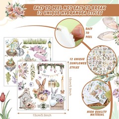 25 Sheets Easter Rub on Transfers Stickers for Crafts As the Pictures Shown