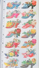 Violette Stickers Victorian Floral Shoes Scrapbook Craft Planner Supply