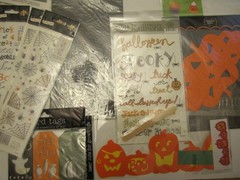Lot of 20+ Halloween Stickers & Stamps Delux Cuts Rub Ons Transfers Clear Stamps