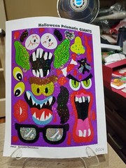 Sandylion sticker sheet Rare Prismatic glitter XL GIANTS Halloween pumpkin decor