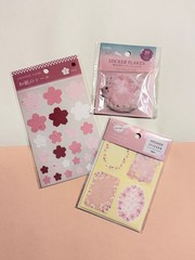 Sakura Cherry Blossom Washi Sticker Set Flake Message Stickers Kawaii Japan
