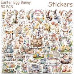 50 PACK RETRO VTG NOSTALGIA EASTER EGG RABBIT BUNNY SPRING Set Bulk Lot 50PCS