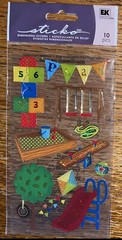Sticko Play Ground Slide Sandbox Tire Swing Kite Hop Scotch School Recess Park