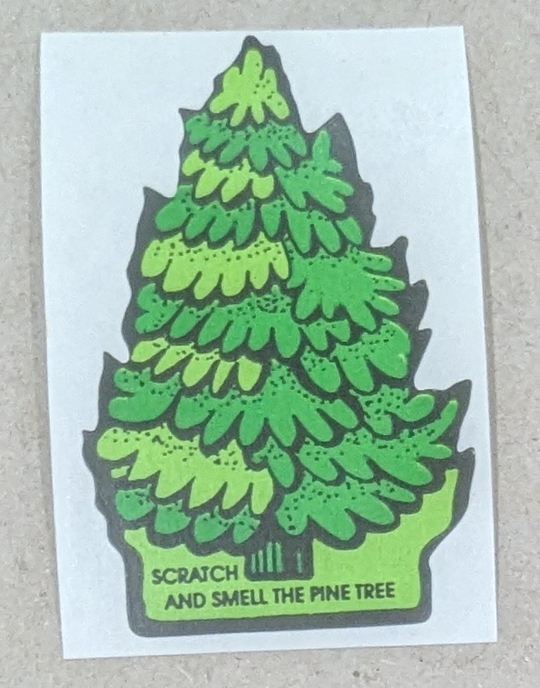 Vintage 3M Die Cut PINE TREE Scratch & Sniff Sticker